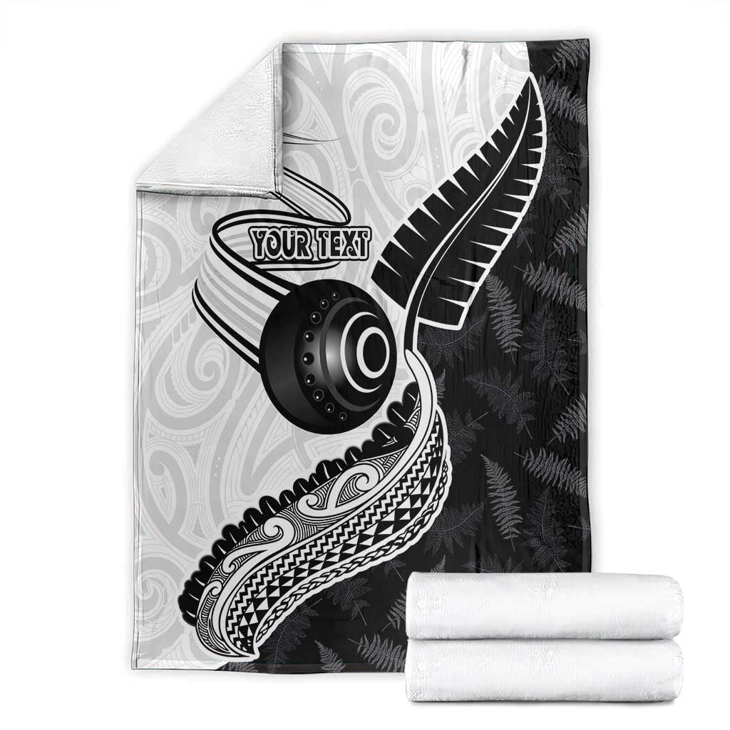 Personalised Aotearoa Lawn Bowls Blanket Maori and Silver Fern Half Style - Polynesian Pride