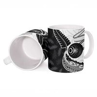 Personalised Aotearoa Lawn Bowls Ceramic Mug Maori and Silver Fern Half Style - Polynesian Pride