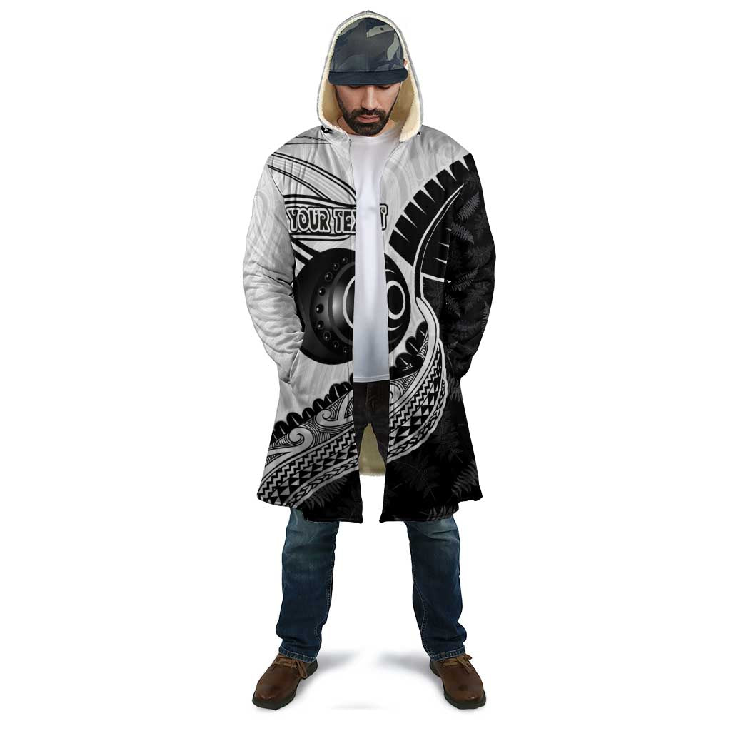Personalised Aotearoa Lawn Bowls Cloak Maori and Silver Fern Half Style - Polynesian Pride
