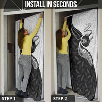 Aotearoa Lawn Bowls Door Cover Maori and Silver Fern Half Style - Polynesian Pride