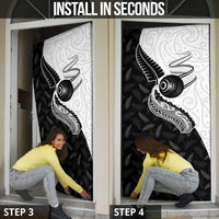 Aotearoa Lawn Bowls Door Cover Maori and Silver Fern Half Style - Polynesian Pride