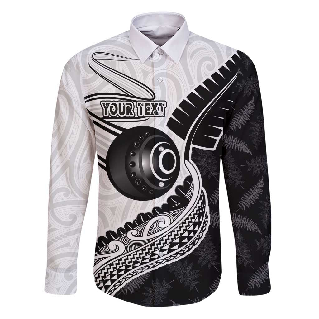 Personalised Aotearoa Lawn Bowls Family Matching Puletasi and Hawaiian Shirt Maori and Silver Fern Half Style - Polynesian Pride