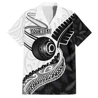 Personalised Aotearoa Lawn Bowls Family Matching Tank Maxi Dress and Hawaiian Shirt Maori and Silver Fern Half Style - Polynesian Pride