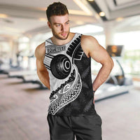 Personalised Aotearoa Lawn Bowls Men Tank Top Maori and Silver Fern Half Style - Polynesian Pride