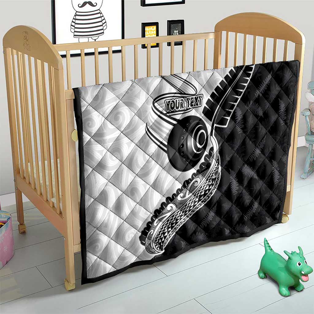 Personalised Aotearoa Lawn Bowls Quilt Maori and Silver Fern Half Style - Polynesian Pride
