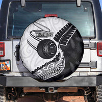 Personalised Aotearoa Lawn Bowls Spare Tire Cover Maori and Silver Fern Half Style - Polynesian Pride