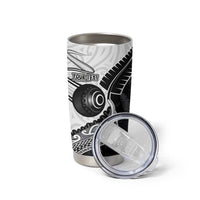 Personalised Aotearoa Lawn Bowls Tumbler Cup Maori and Silver Fern Half Style - Polynesian Pride
