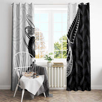 Personalised Aotearoa Lawn Bowls Window Curtain Maori and Silver Fern Half Style - Polynesian Pride