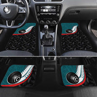 Aotearoa Lawn Bowls Car Mats Maori and Silver Fern Sporty Style Teal Color - Polynesian Pride