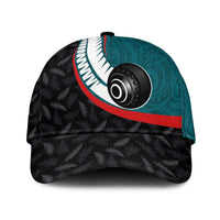 Aotearoa Lawn Bowls Classic Cap Maori and Silver Fern Sporty Style Teal Color - Polynesian Pride