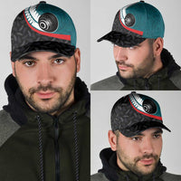 Aotearoa Lawn Bowls Classic Cap Maori and Silver Fern Sporty Style Teal Color - Polynesian Pride