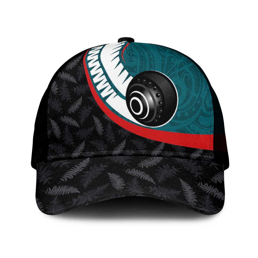 Aotearoa Lawn Bowls Mesh Trucker Cap Maori and Silver Fern Sporty Style Teal Color - Polynesian Pride
