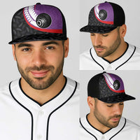 Aotearoa Lawn Bowls Baseball Net Cap Maori and Silver Fern Sporty Style Purple Color - Polynesian Pride