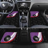 Aotearoa Lawn Bowls Car Mats Maori and Silver Fern Sporty Style Purple Color - Polynesian Pride