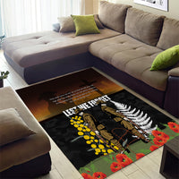 New Zealand and Australia ANZAC Day Area Rug Soldier and Last Post Camouflage Pattern LT03 - Polynesian Pride