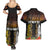 New Zealand and Australia ANZAC Day Couples Matching Summer Maxi Dress and Hawaiian Shirt Soldier and Last Post Camouflage Pattern LT03 - Polynesian Pride