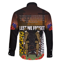 New Zealand and Australia ANZAC Day Family Matching Long Sleeve Bodycon Dress and Hawaiian Shirt Soldier and Last Post Camouflage Pattern LT03 - Polynesian Pride