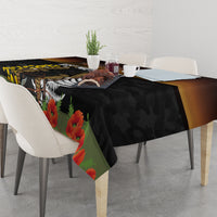 New Zealand and Australia ANZAC Day Tablecloth Soldier and Last Post Camouflage Pattern LT03 - Polynesian Pride