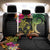 Hawaii Turtle Day Back Car Seat Cover Polynesian Tattoo and Hibiscus Flowers
