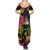 Hawaii Turtle Day Summer Maxi Dress Polynesian Tattoo and Hibiscus Flowers