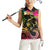 Hawaii Turtle Day Women Sleeveless Polo Shirt Polynesian Tattoo and Hibiscus Flowers