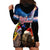 New Zealand and Australia Merry Christmas Hoodie Dress Kiwi Bird and Kangaroo Xmas Vibe