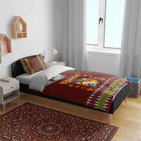 Tonga Independence Day Bedding Set National Flag and Emblem with Ngatu Art Pattern