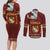Tonga Independence Day Couples Matching Long Sleeve Bodycon Dress and Long Sleeve Button Shirt National Flag and Emblem with Ngatu Art Pattern