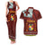 Tonga Independence Day Couples Matching Tank Maxi Dress and Hawaiian Shirt National Flag and Emblem with Ngatu Art Pattern