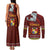 Tonga Independence Day Couples Matching Tank Maxi Dress and Long Sleeve Button Shirt National Flag and Emblem with Ngatu Art Pattern