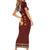 Tonga Independence Day Family Matching Short Sleeve Bodycon Dress and Hawaiian Shirt National Flag and Emblem with Ngatu Art Pattern