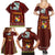 Tonga Independence Day Family Matching Summer Maxi Dress and Hawaiian Shirt National Flag and Emblem with Ngatu Art Pattern
