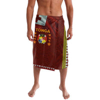 Tonga Independence Day Lavalava National Flag and Emblem with Ngatu Art Pattern