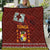 Tonga Independence Day Quilt National Flag and Emblem with Ngatu Art Pattern
