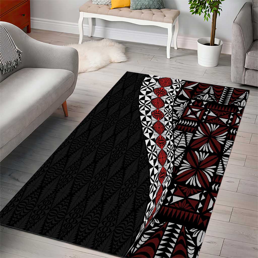 Tonga Ngatu Art Tattoo Polynesian Area Rug