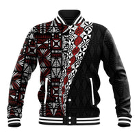 Tonga Ngatu Art Tattoo Polynesian Baseball Jacket LT03 Unisex Black - Polynesian Pride
