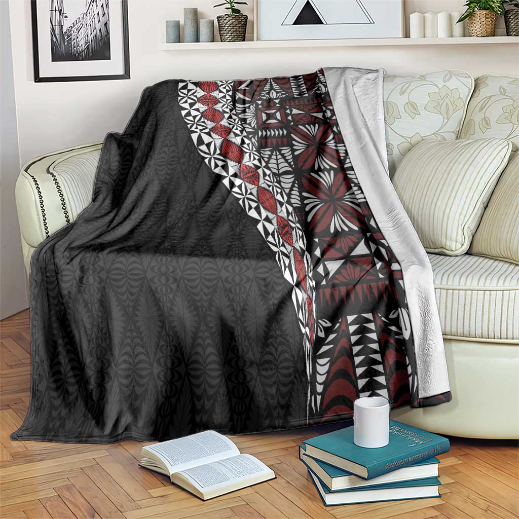 Tonga Ngatu Art Tattoo Polynesian Blanket LT03 Black - Polynesian Pride