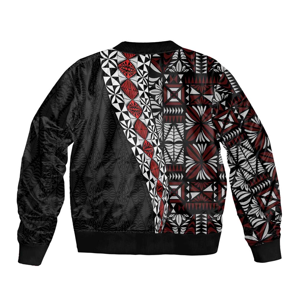 Tonga Ngatu Art Tattoo Polynesian Bomber Jacket LT03 - Polynesian Pride