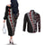 Tonga Ngatu Art Tattoo Polynesian Couples Matching Off The Shoulder Long Sleeve Dress and Long Sleeve Button Shirt