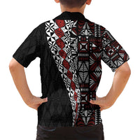 Tonga Ngatu Art Tattoo Polynesian Family Matching Long Sleeve Bodycon Dress and Hawaiian Shirt LT03 - Polynesian Pride