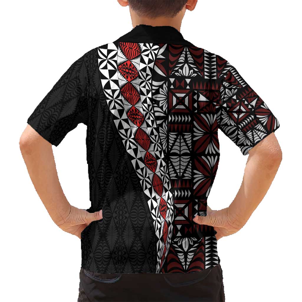 Tonga Ngatu Art Tattoo Polynesian Family Matching Summer Maxi Dress and Hawaiian Shirt