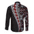 Tonga Ngatu Art Tattoo Polynesian Long Sleeve Button Shirt