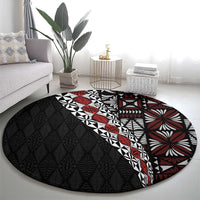 Tonga Ngatu Art Tattoo Polynesian Round Carpet LT03 - Polynesian Pride