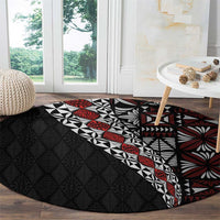Tonga Ngatu Art Tattoo Polynesian Round Carpet LT03 - Polynesian Pride