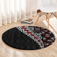 Tonga Ngatu Art Tattoo Polynesian Round Carpet LT03 - Polynesian Pride