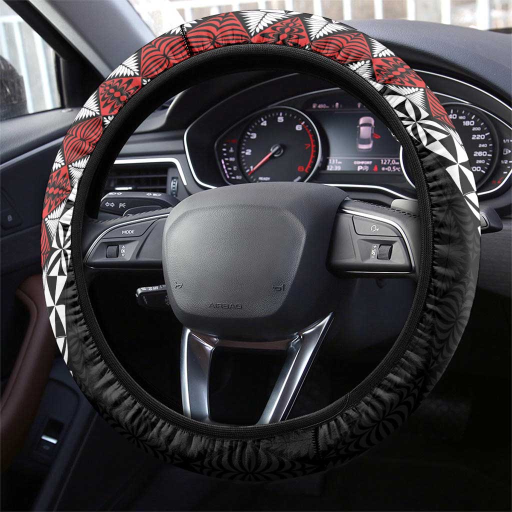 Tonga Ngatu Art Tattoo Polynesian Steering Wheel Cover