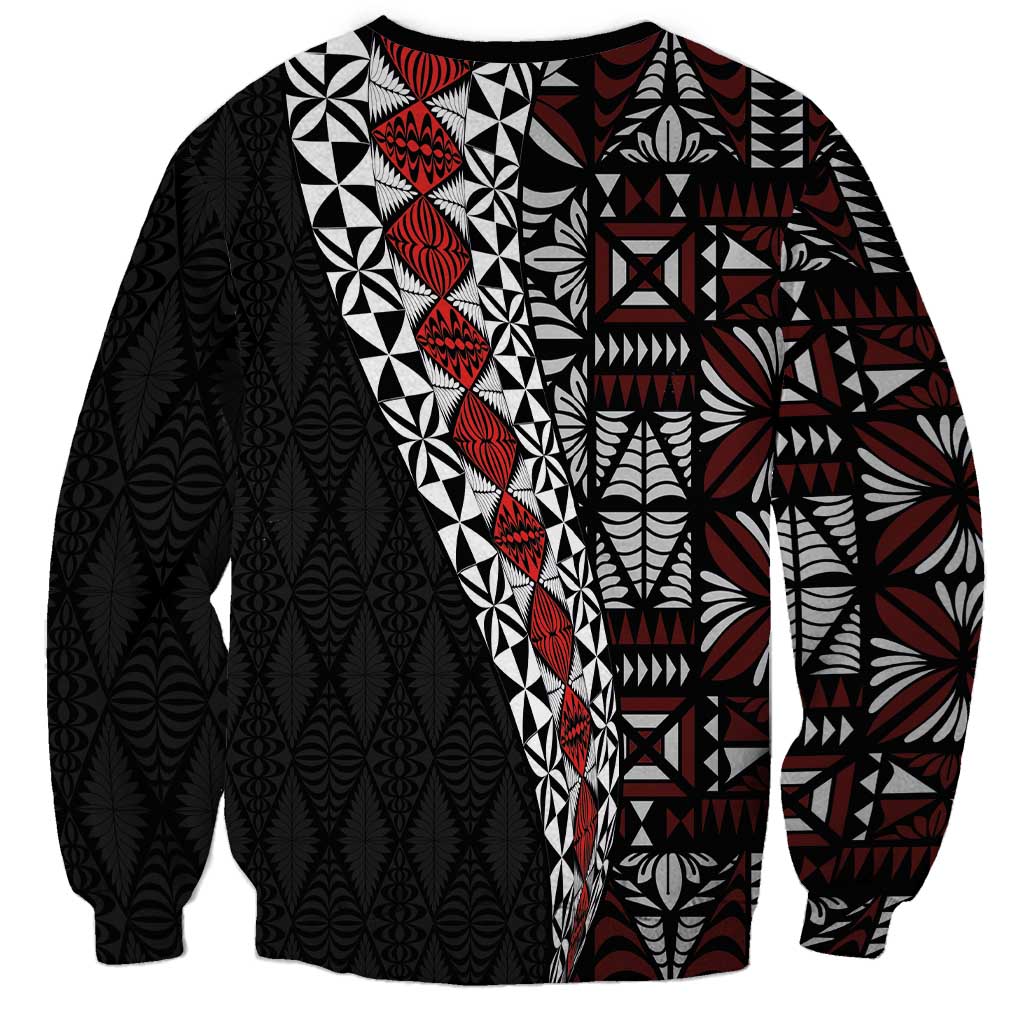 Tonga Ngatu Art Tattoo Polynesian Sweatshirt LT03 - Polynesian Pride