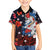 Hawaiian and Japanese Together Family Matching Off Shoulder Maxi Dress and Hawaiian Shirt Hibiscus and Koi Fish Polynesian Pattern Colorful Style