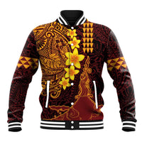 Hawaii Volcano Baseball Jacket Polynesian and Kakau Pattern