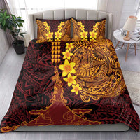 Hawaii Volcano Bedding Set Polynesian and Kakau Pattern